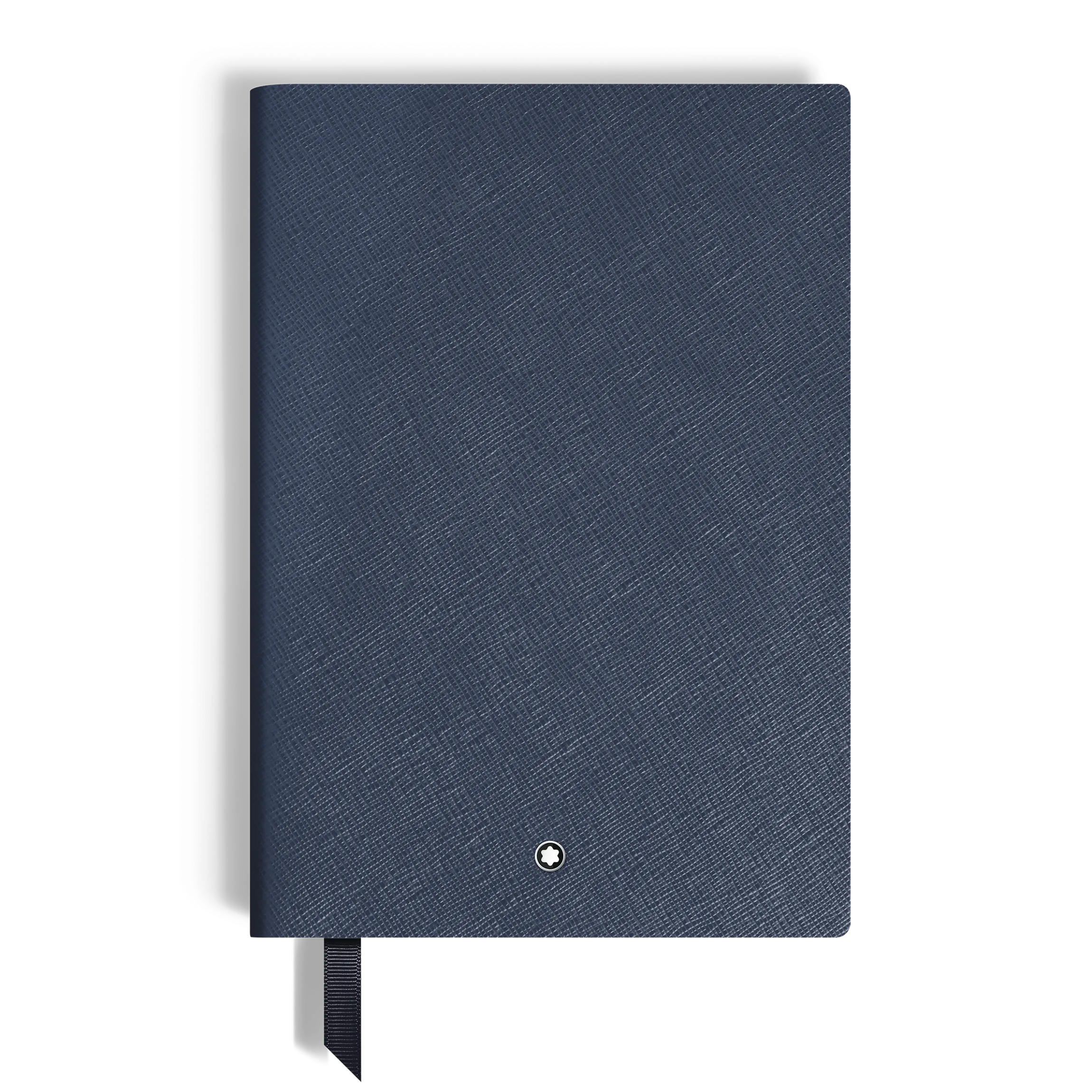 Notebook Medium, Saffiano Leather, Blue - Lined Pages