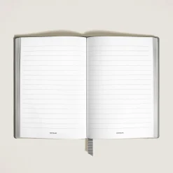 Notebook Medium, Saffiano Leather, Medium Grey - Lined Pages