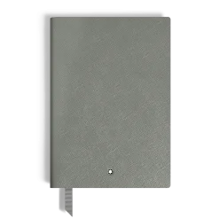 Notebook Medium, Saffiano Leather, Medium Grey - Lined Pages