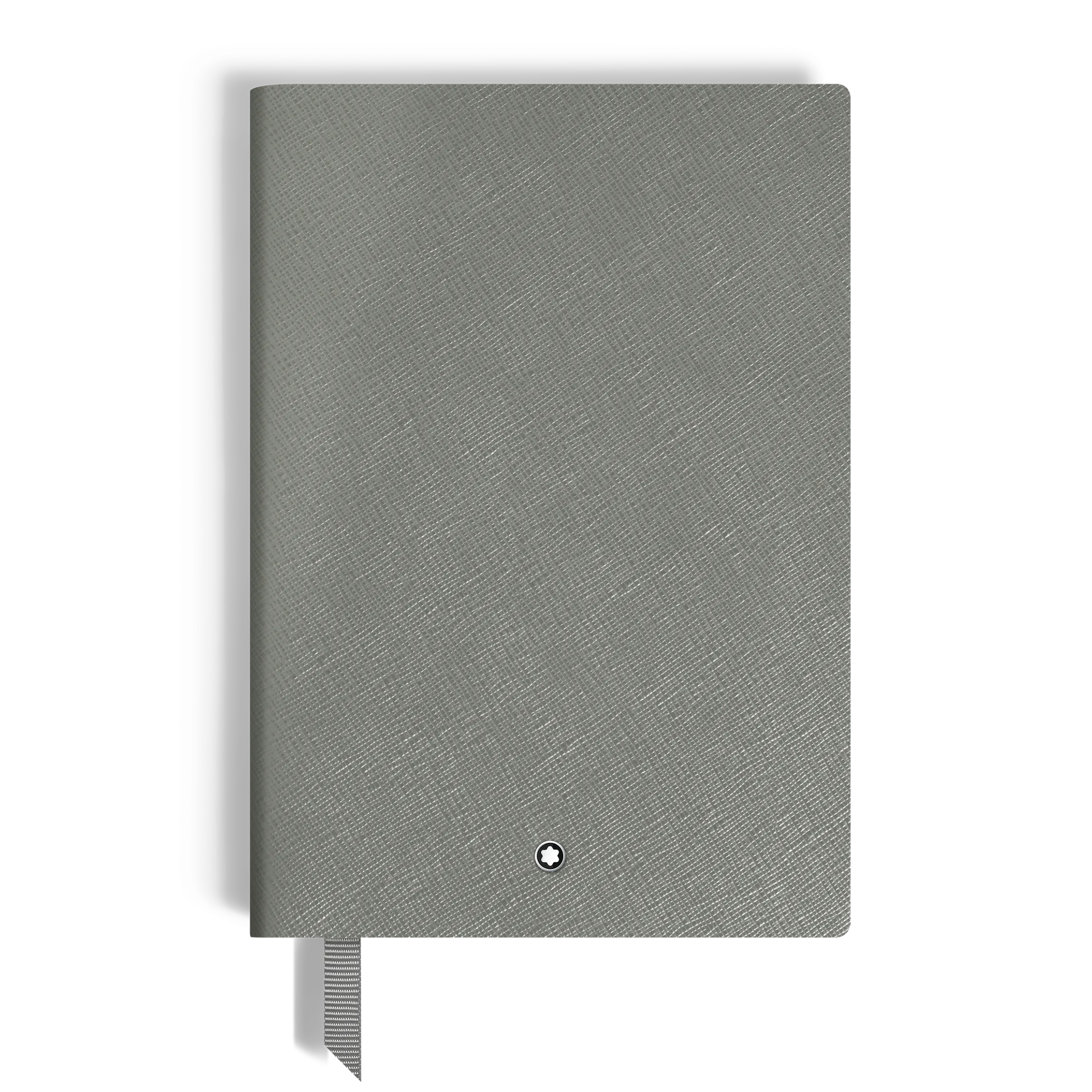 Notebook Medium, Saffiano Leather, Medium Grey - Lined Pages