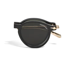 Oval foldabale Sunglasses with Black Coloured Injected Frame