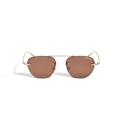 Oval Sunglasses with Gold Coloured Metal Frame