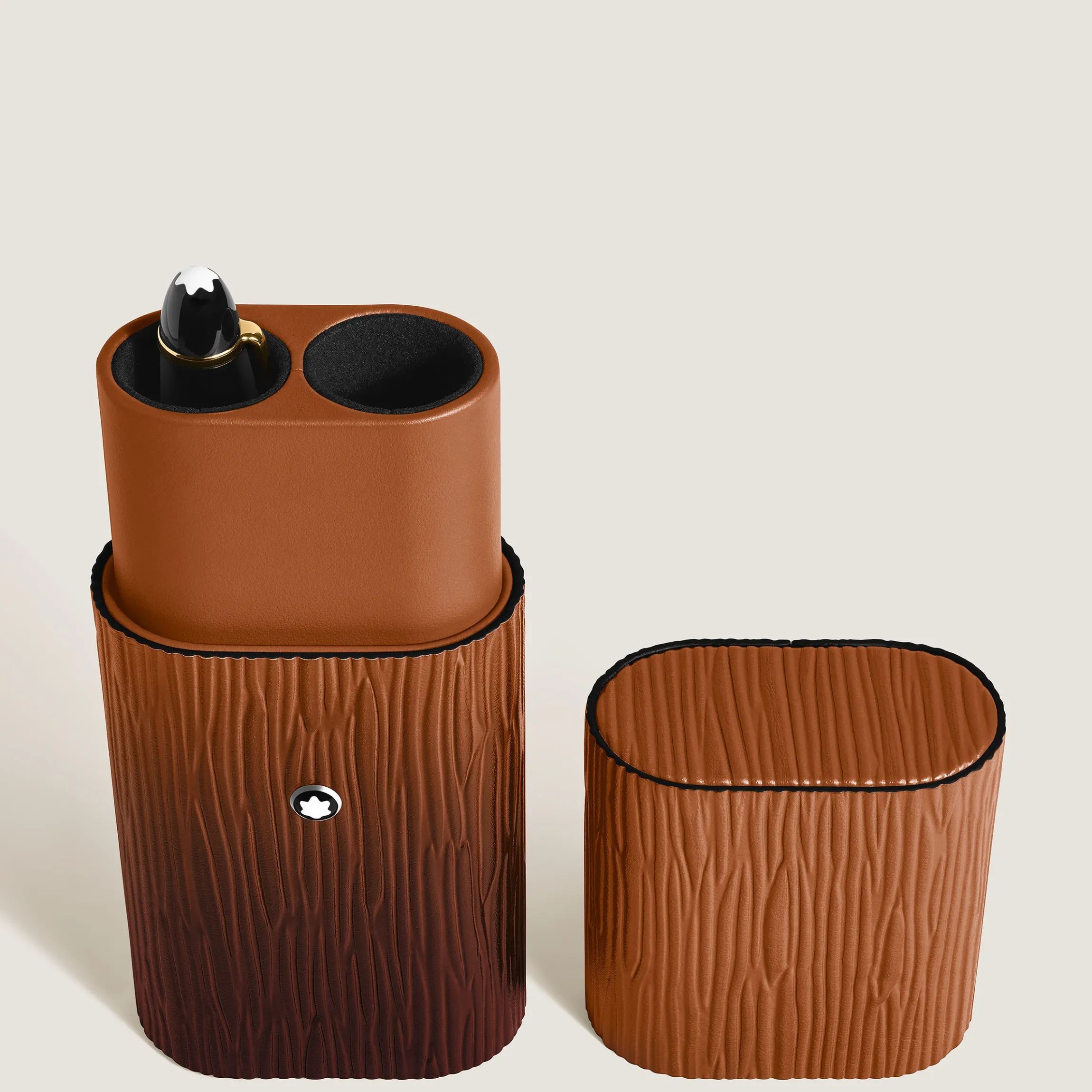 2-Pen Pouch in Corteccia Sfumato Leather