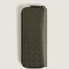 2-Pen Pouch with zip in Extreme Leather
