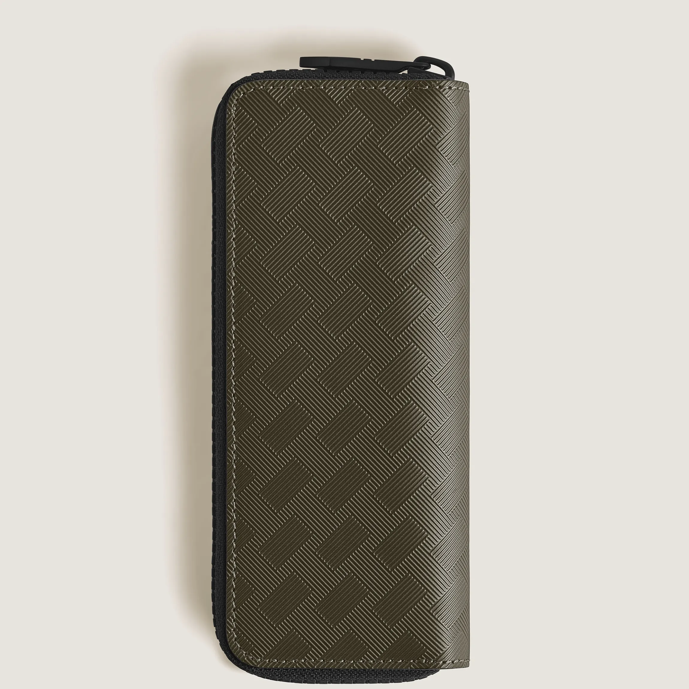 2-Pen Pouch with zip in Extreme Leather