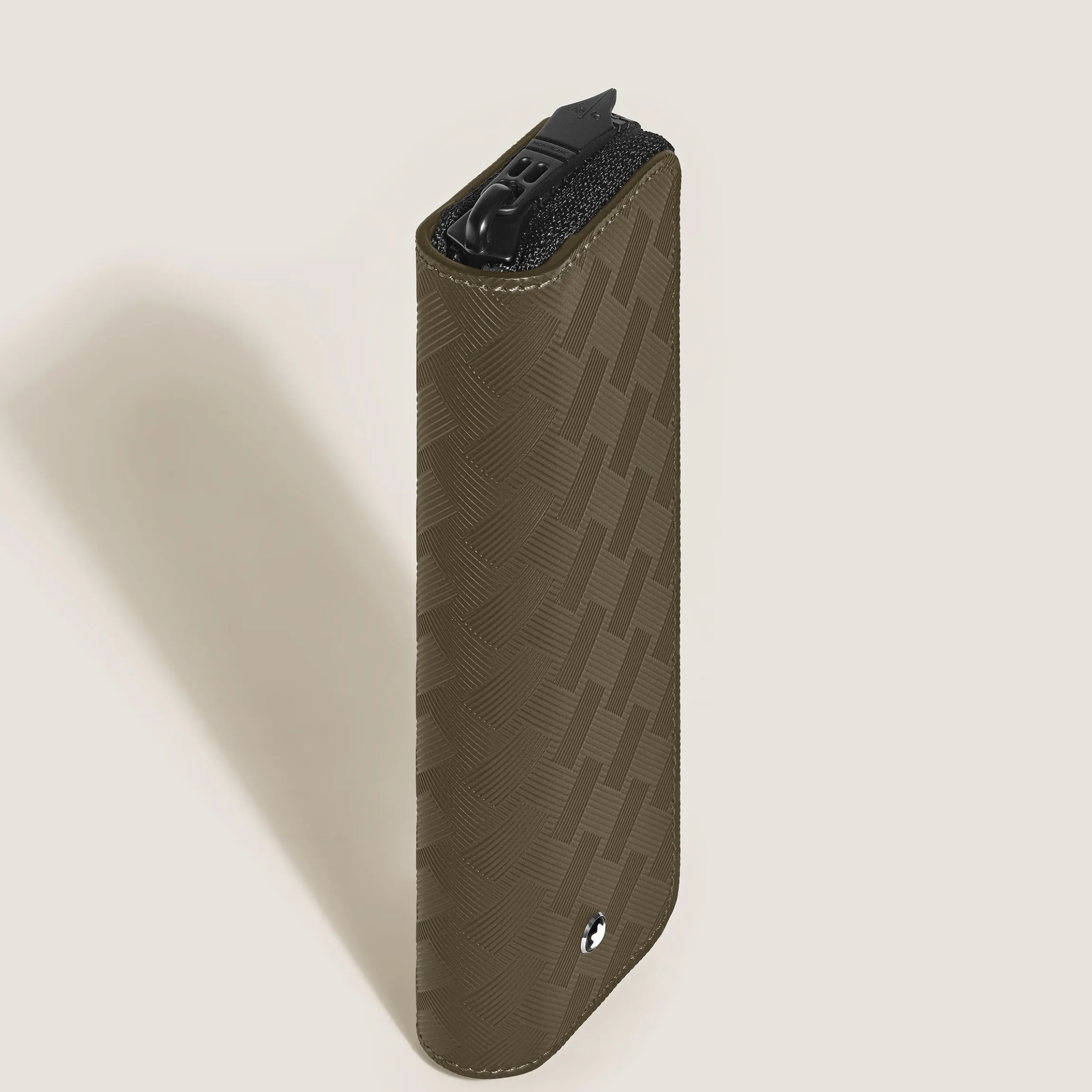 1-Pen Pouch with zip in Extreme Leather
