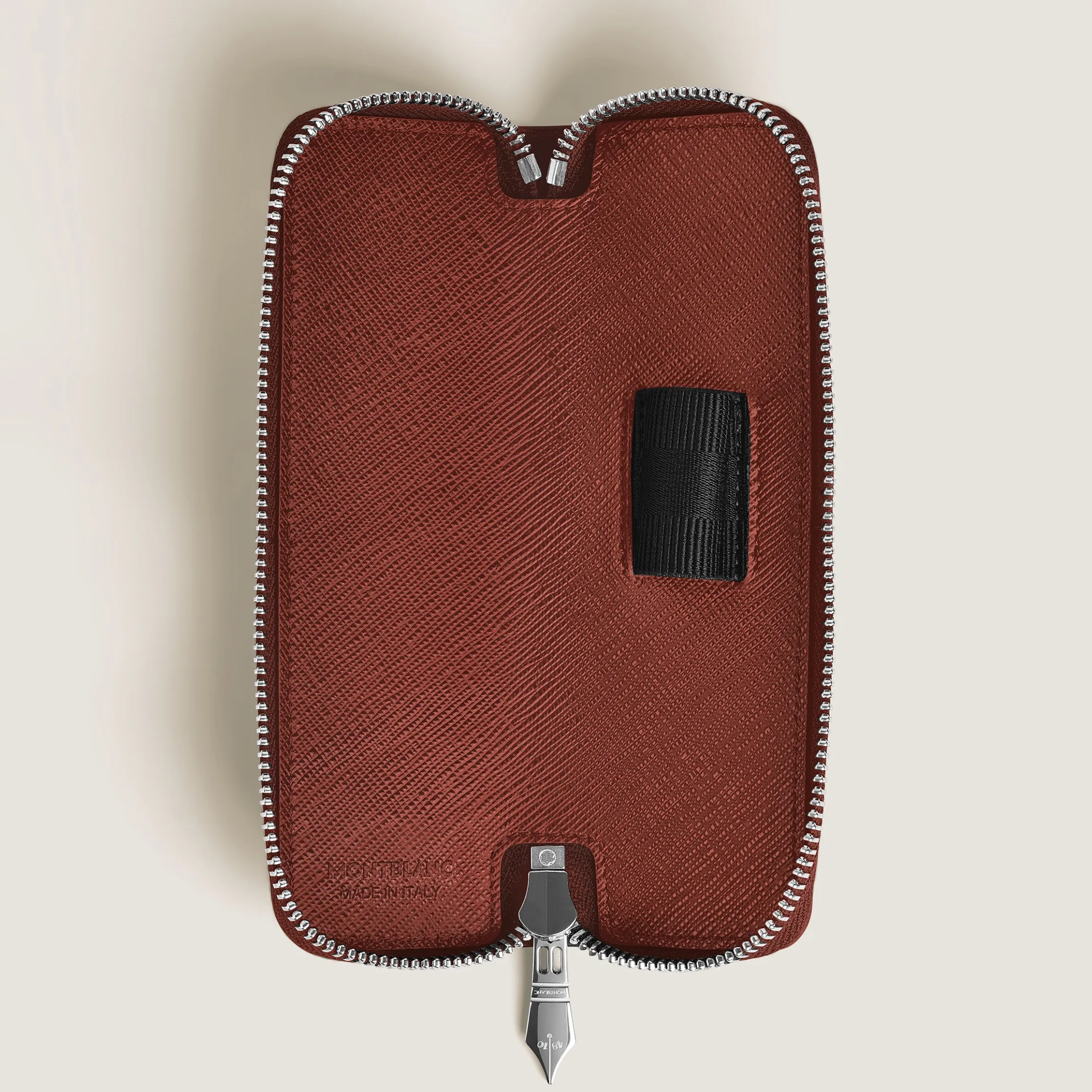 1 Pen Pouch with zip in Sartorial Leather