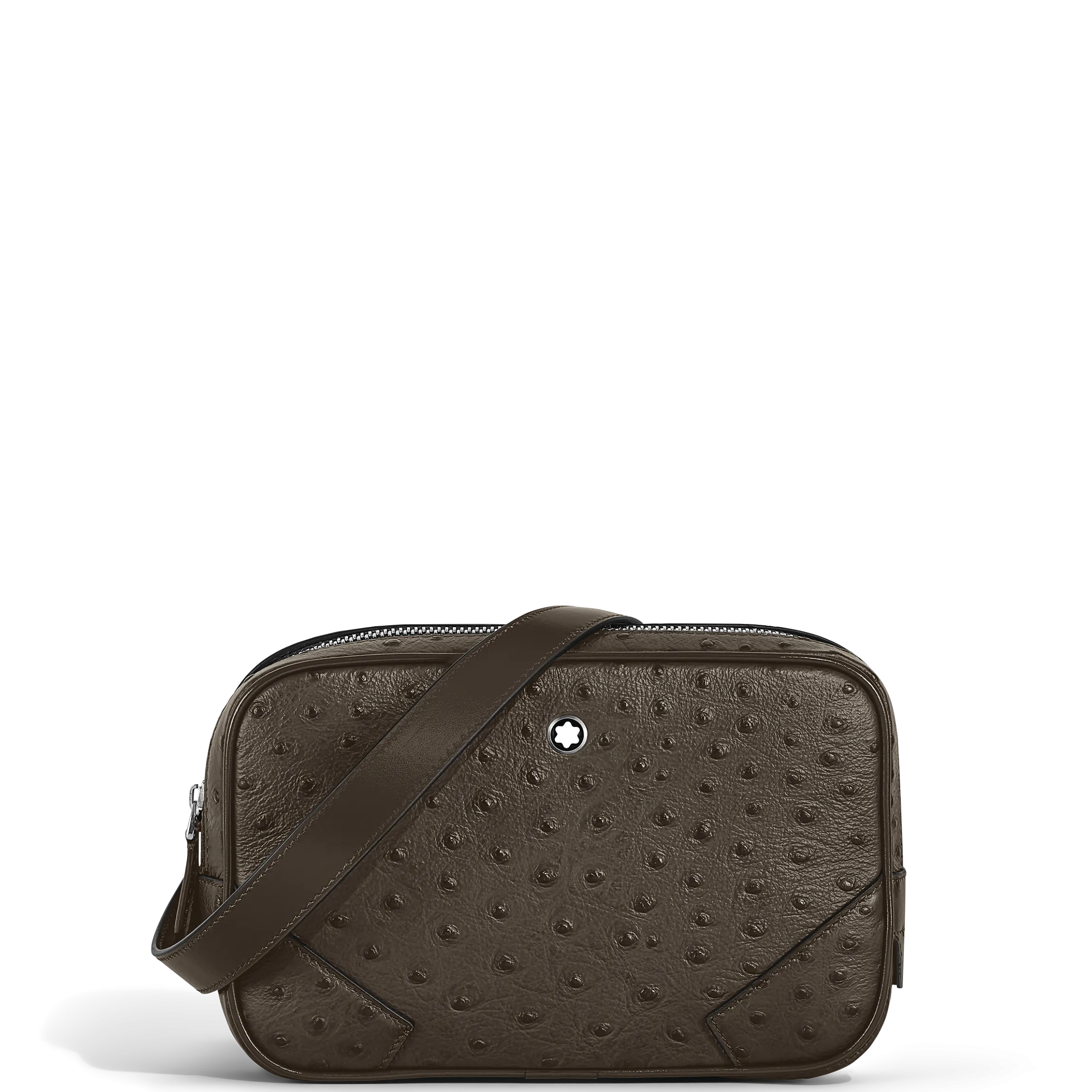 Printed ostrich mini crossbody