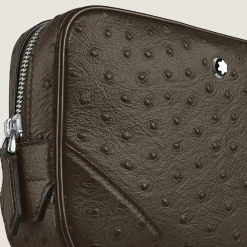 Printed ostrich mini crossbody