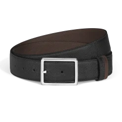 Rectangular 35 mm Reversible Belt in Sartorial Leather