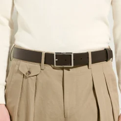Rectangular 35 mm Reversible Belt in Sartorial Leather