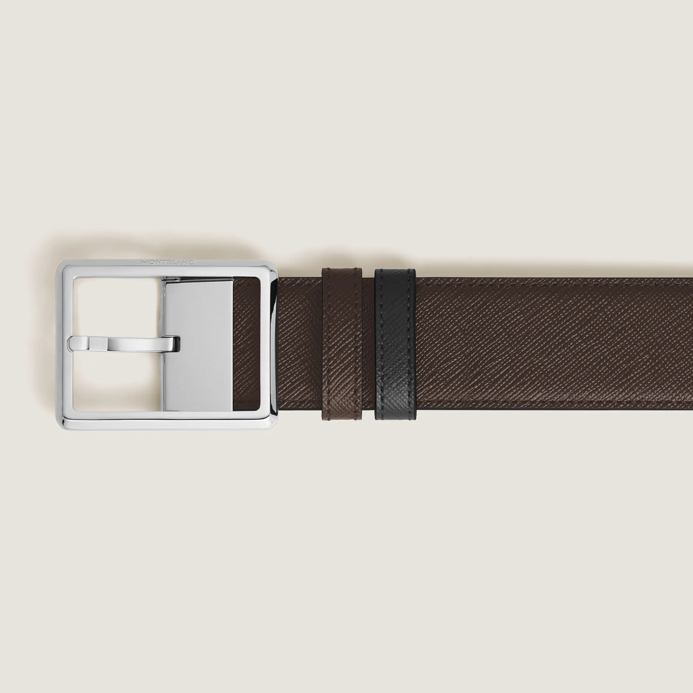 Rectangular 35 mm Reversible Belt in Sartorial Leather