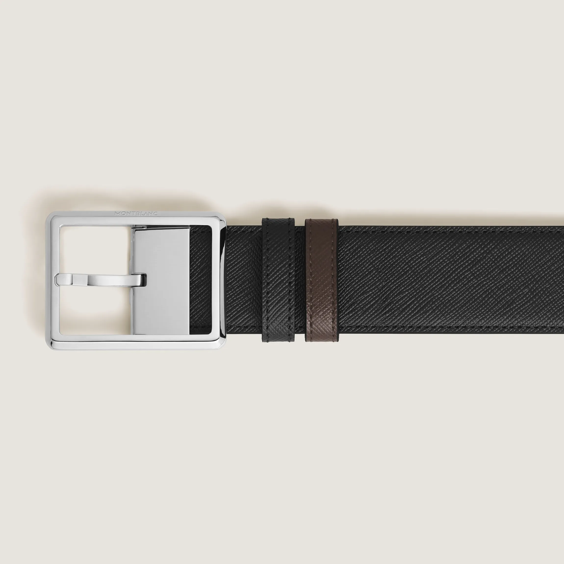 Rectangular 35 mm Reversible Belt in Sartorial Leather