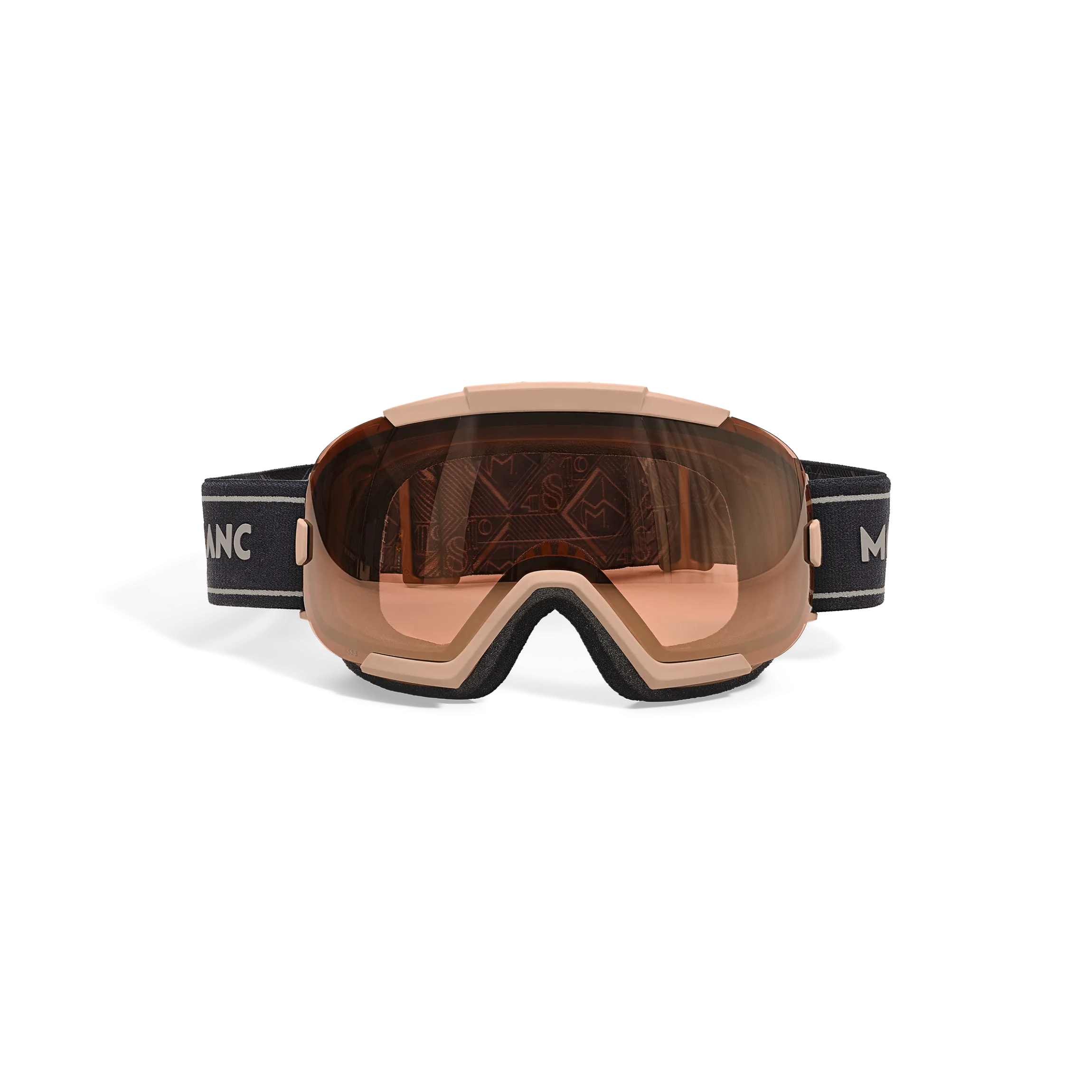 Rectangular Ski Mask with Beige Injected Frame