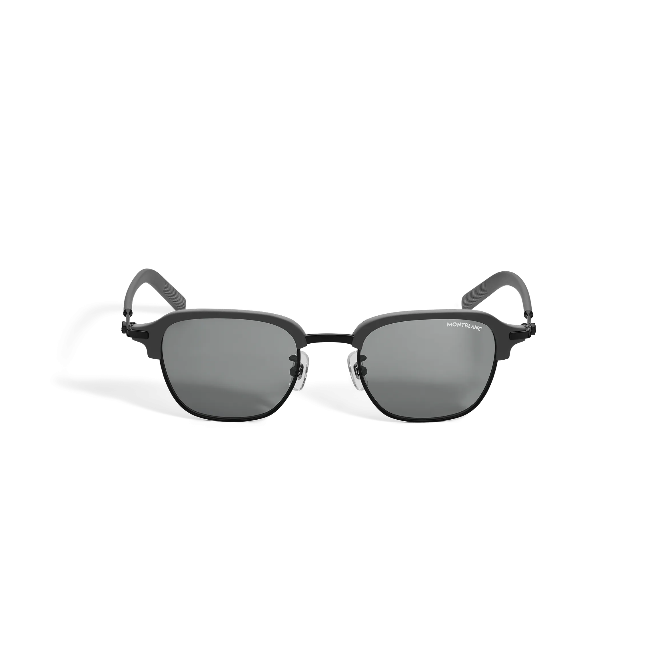 Rectangular Sunglasses with Black Metal Frame