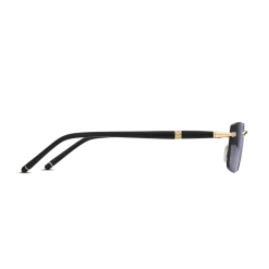 Rectangular Sunglasses with Gold-Colored Metal Frame