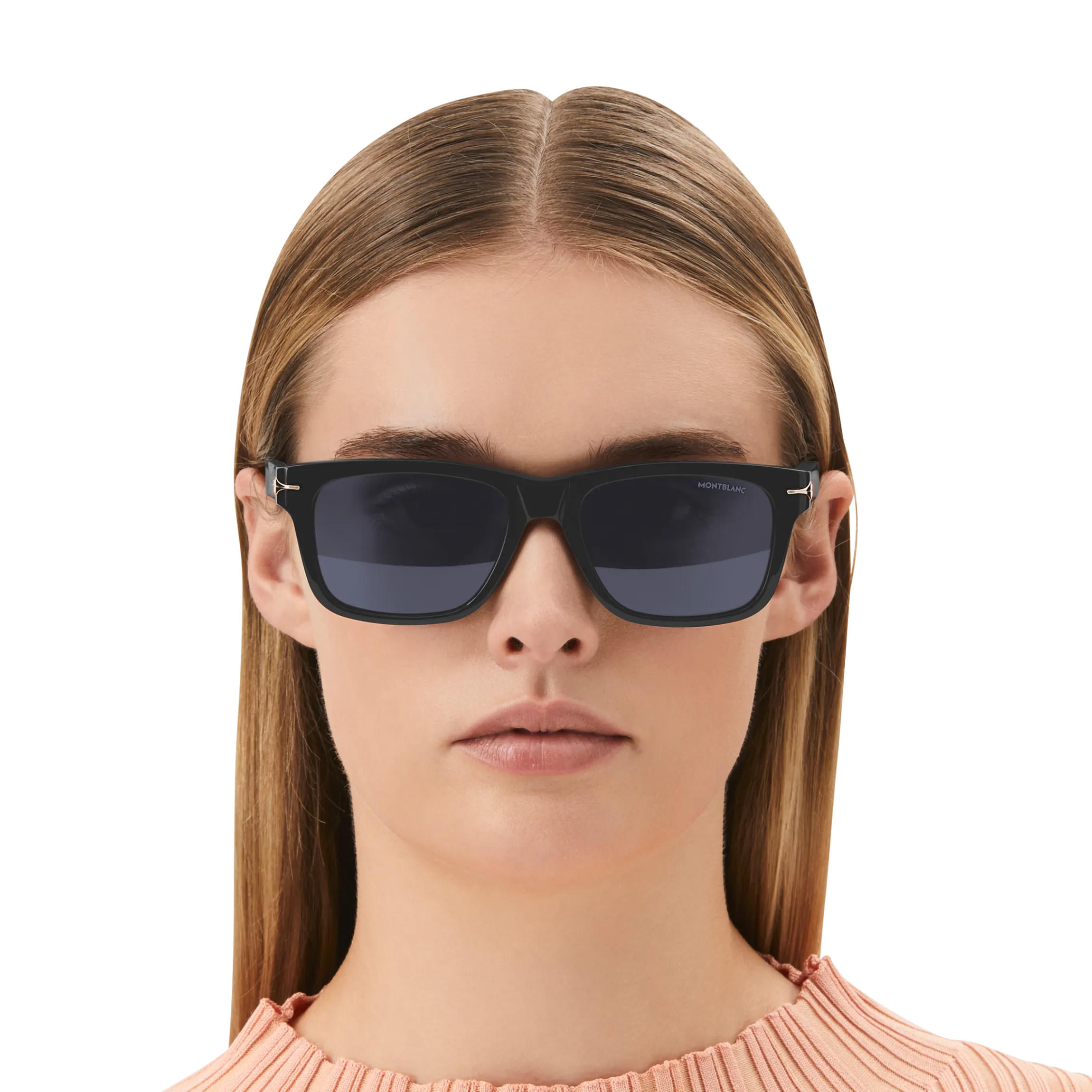 Rectangular Sunglasses with Black Coloured Acetate Frame