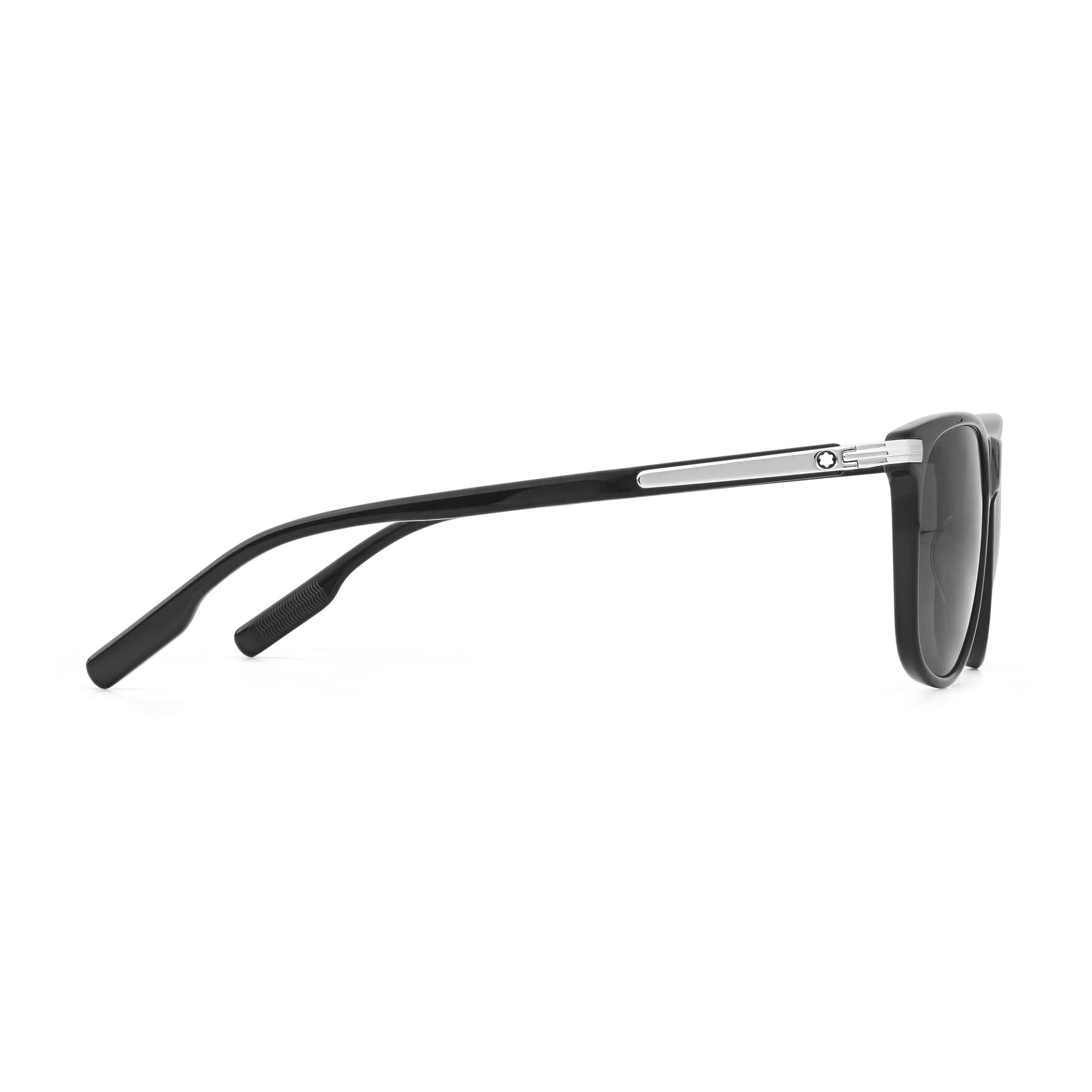 Rectangular Sunglasses with Black-Colored Acetate Frame
