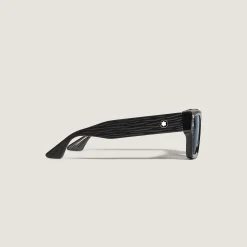 Rectangular Sunglasses with Black Coloured Acetate Frame