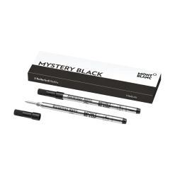 2 Rollerball Refills, Mystery Black - Fine