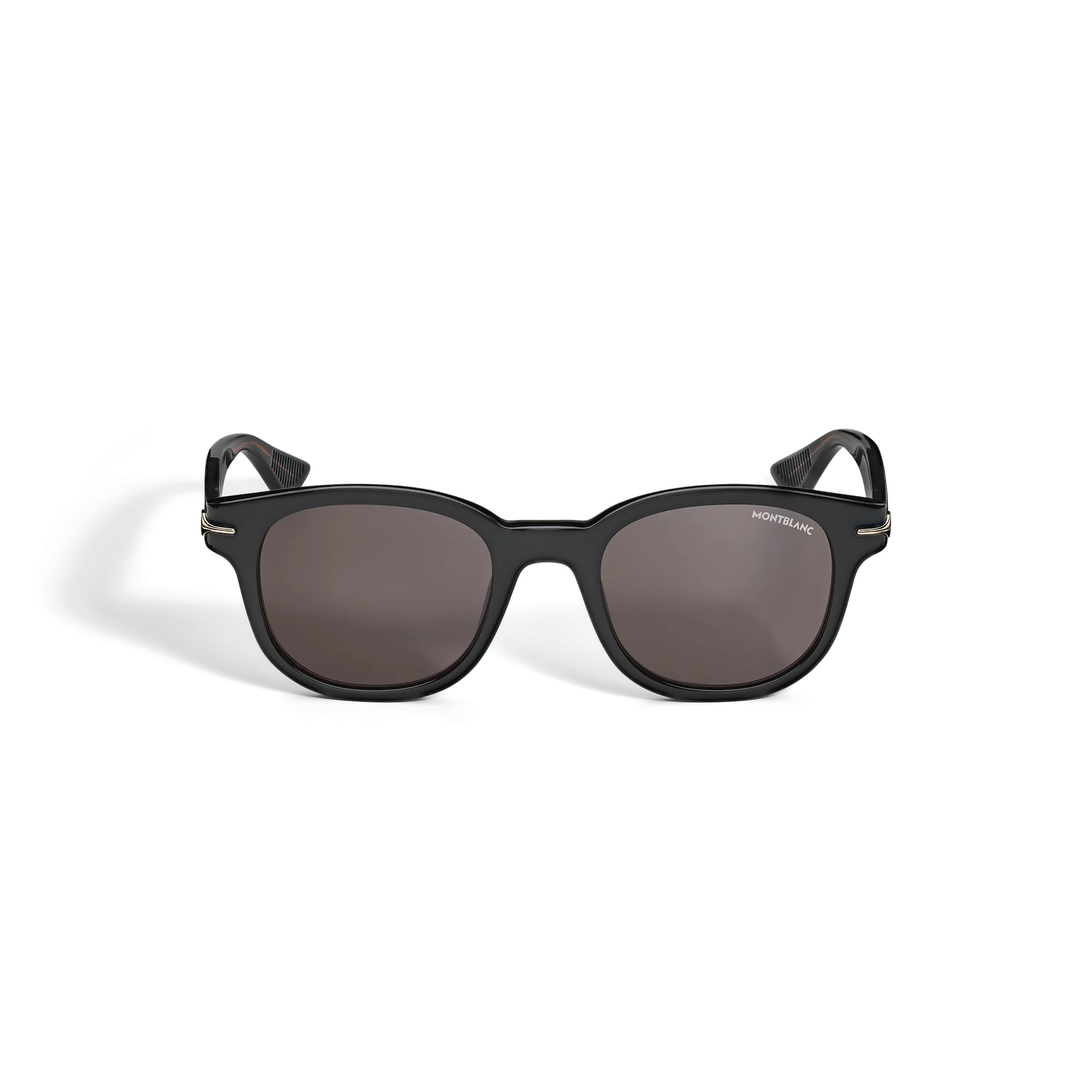Round Sunglasses with Acetate Black Frame