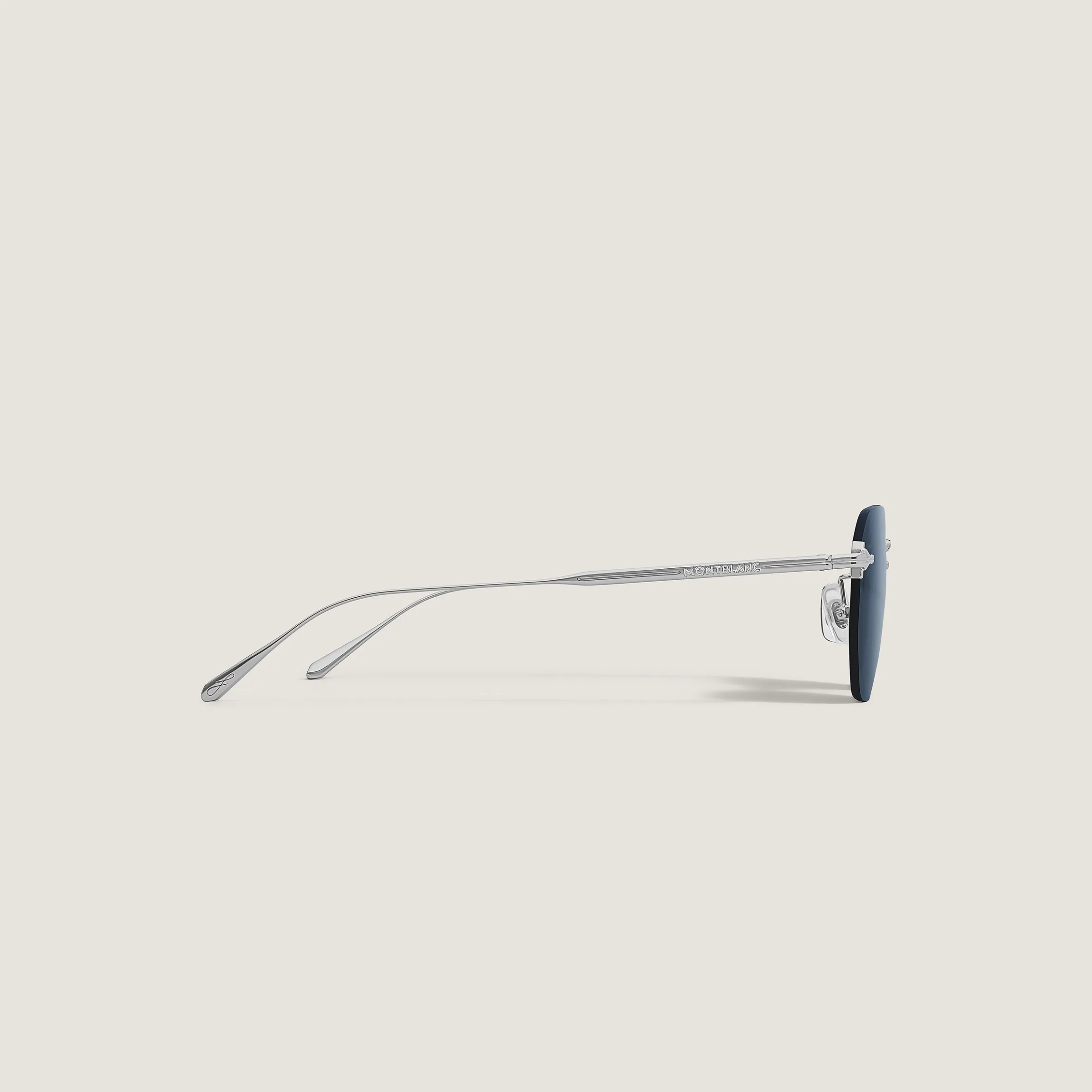 Round Sunglasses with Silver Coloured Metal Frame