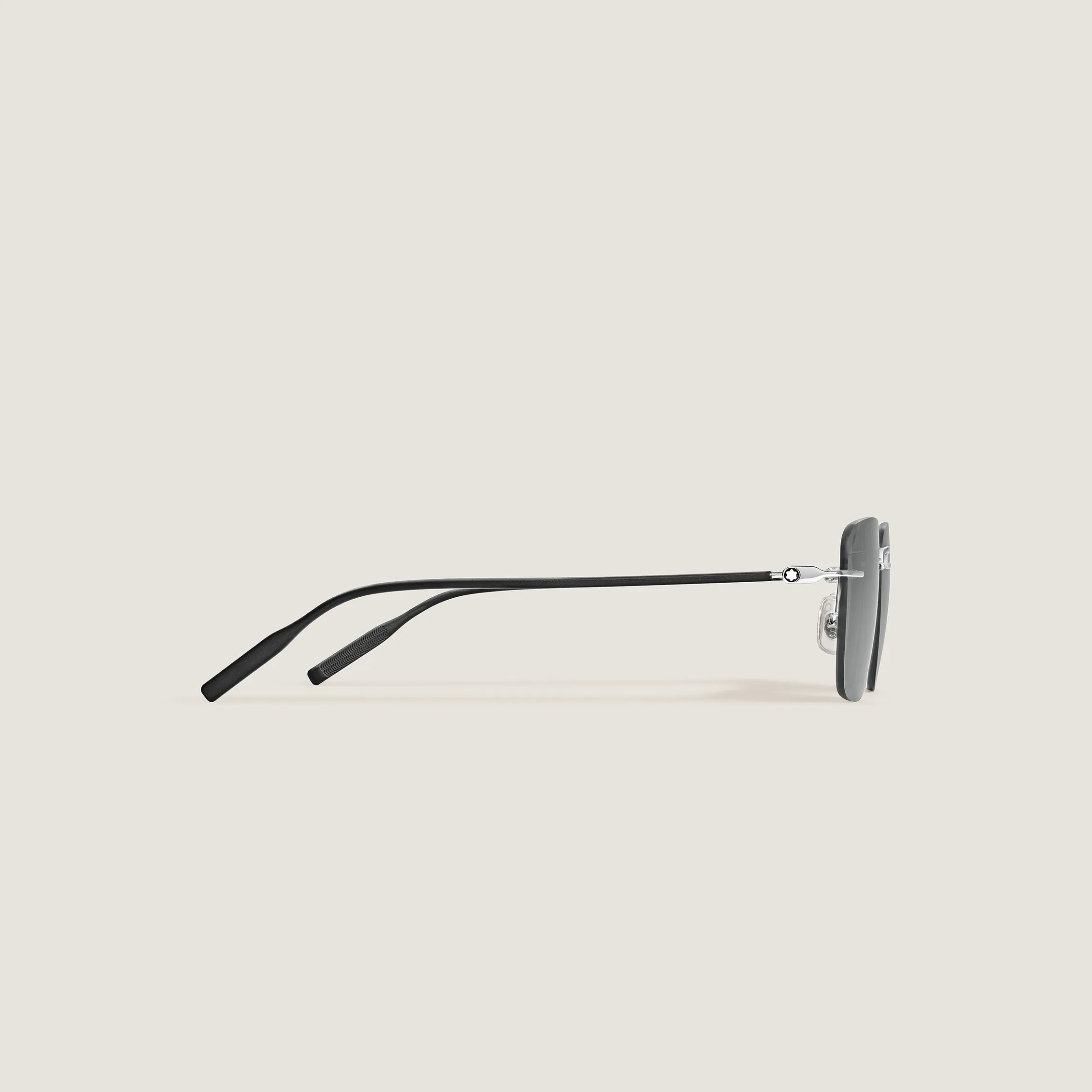 Squared Sunglasses with Silver-Colored Metal Frame