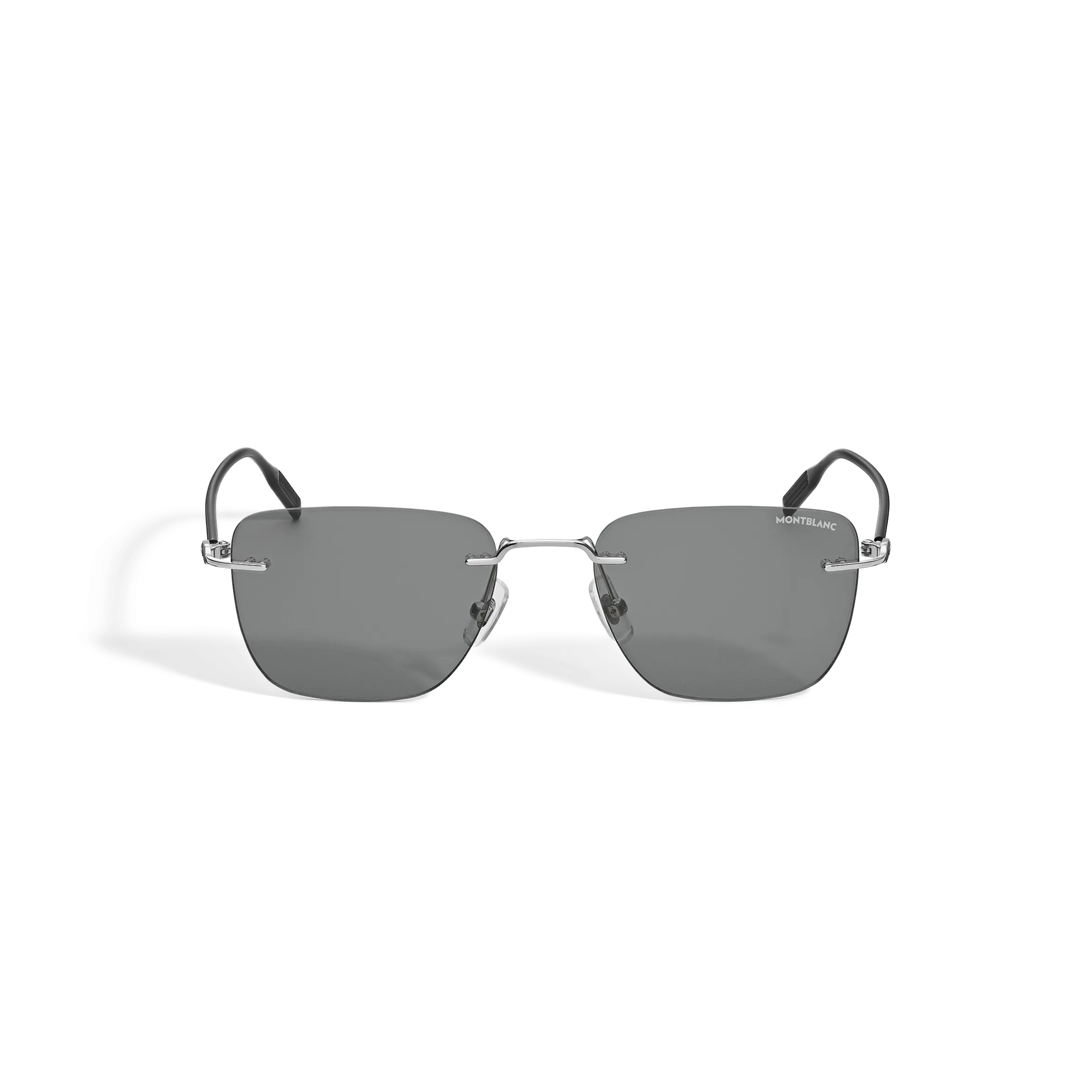 Squared Sunglasses with Silver-Colored Metal Frame