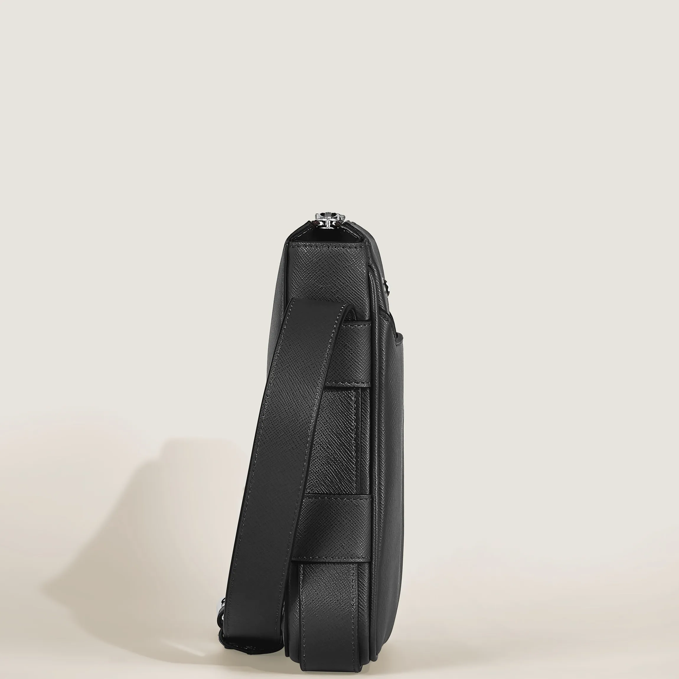 Vertical Belt Messenger Bag in Sartorial Leather