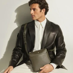 Vertical Belt Messenger Bag in Sartorial Leather