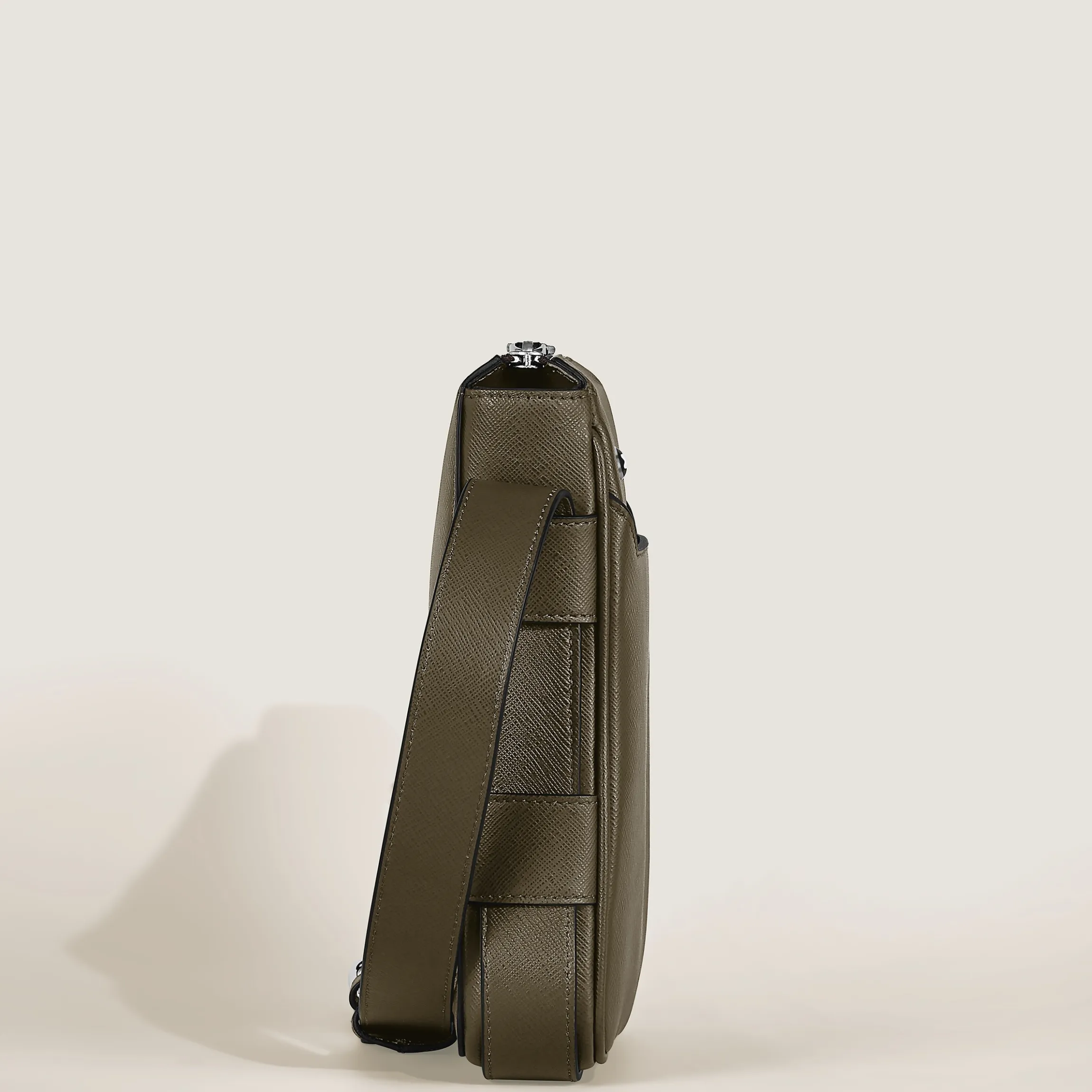 Vertical Belt Messenger Bag in Sartorial Leather