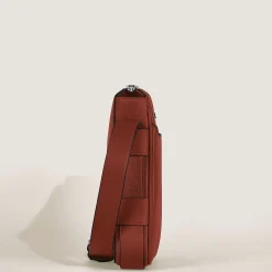 Vertical Belt Messenger Bag in Sartorial Leather