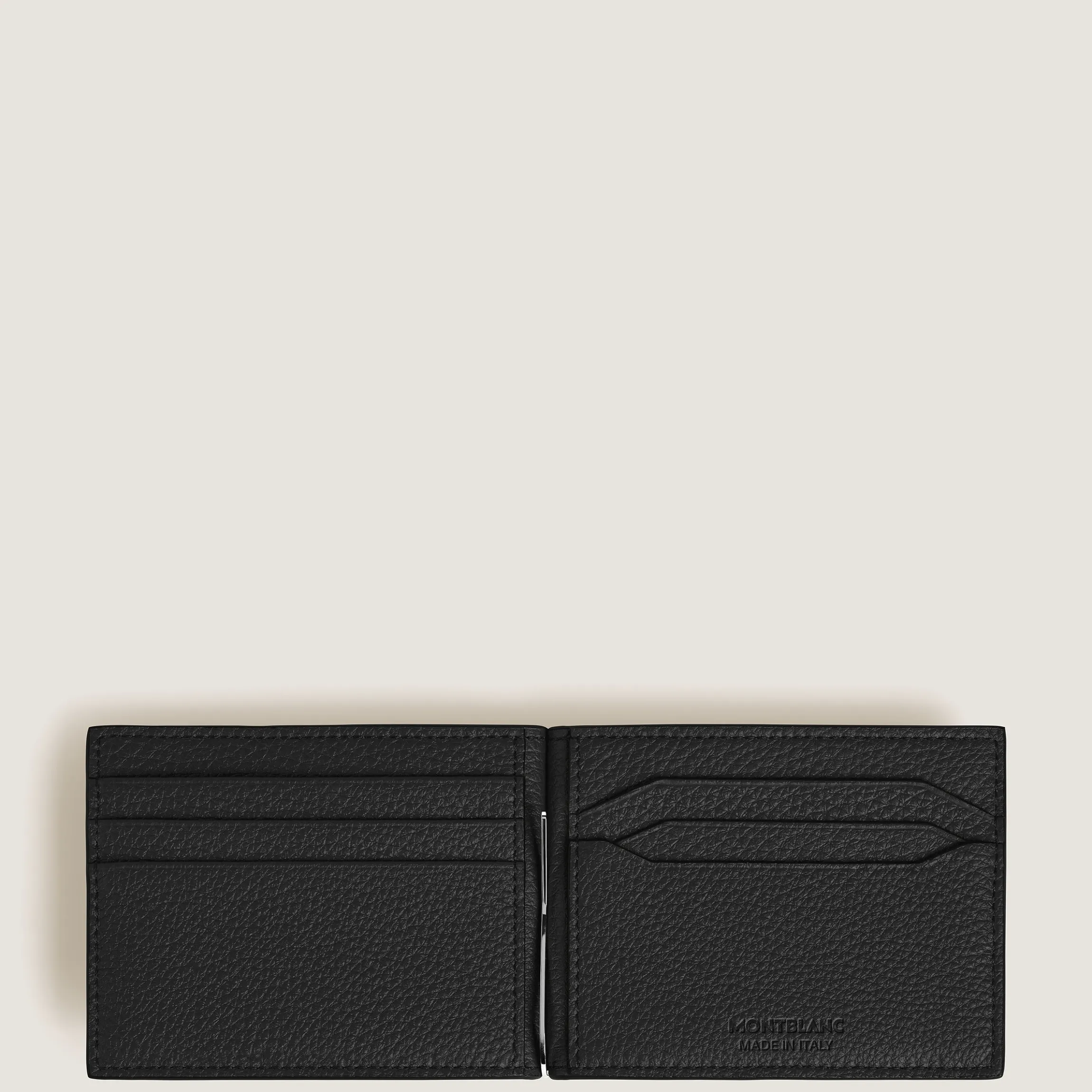 Wallet 6cc with Money Clip in Grain Leather