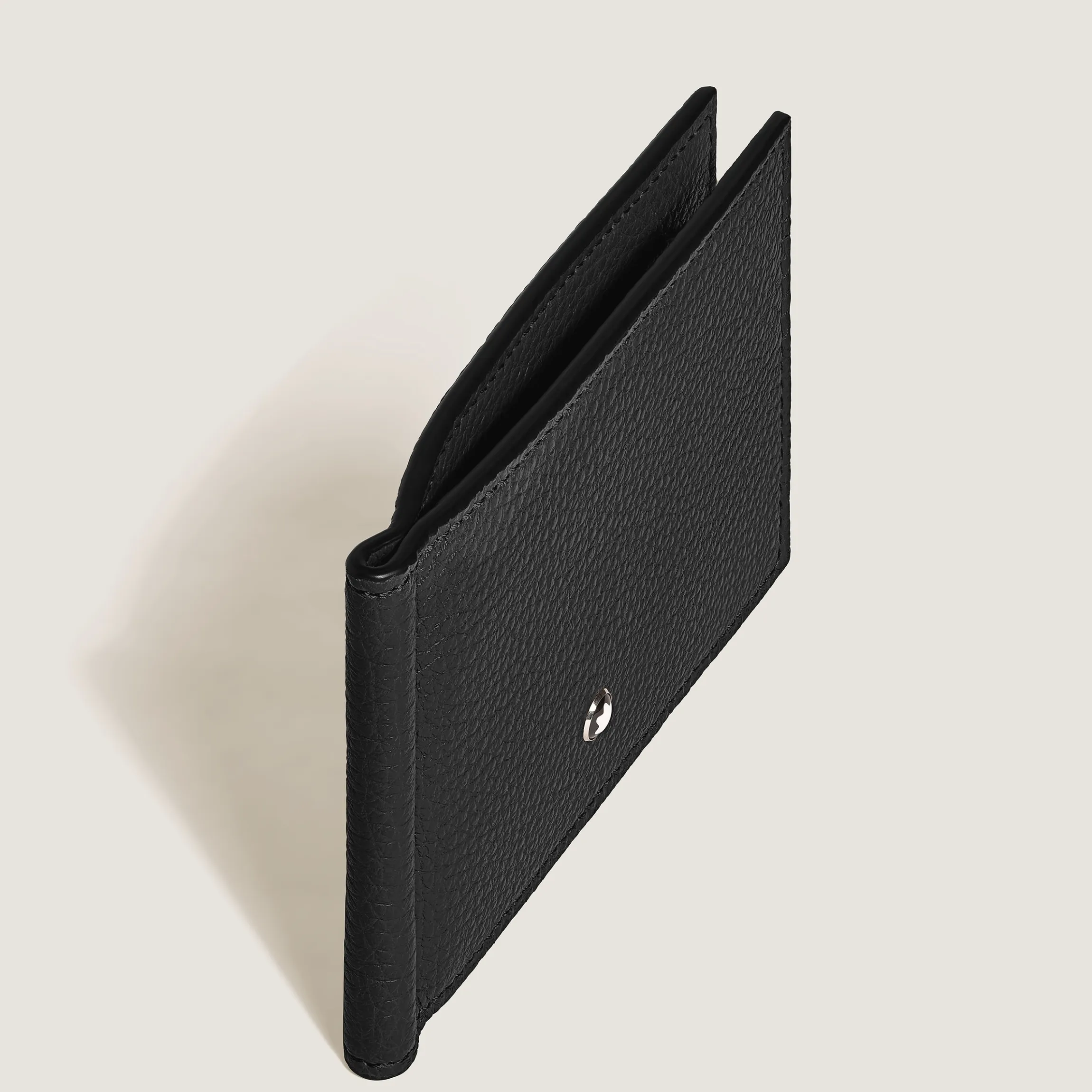 Wallet 6cc with Money Clip in Grain Leather
