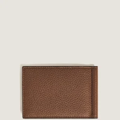Wallet 6cc with Money Clip in Grain Leather