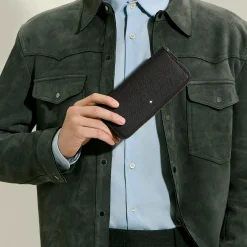 Wallet 8cc with zip in Sartorial Leather